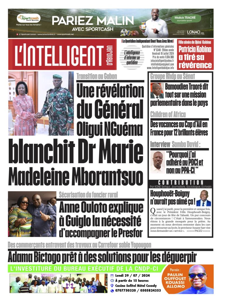 LIntelligent en PDF Transition au Gabon Une révélation du Général